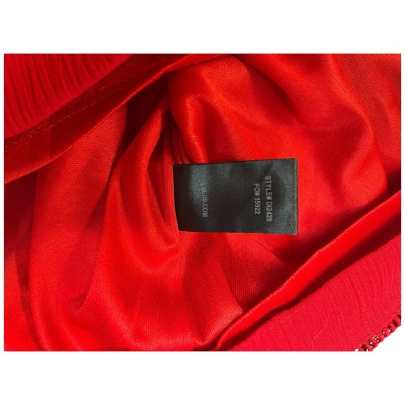 Lulus Womens XS Perfect Time Shift Dress Short Sleeve Gauzy Embroidered Red - Picture 9 of 16
